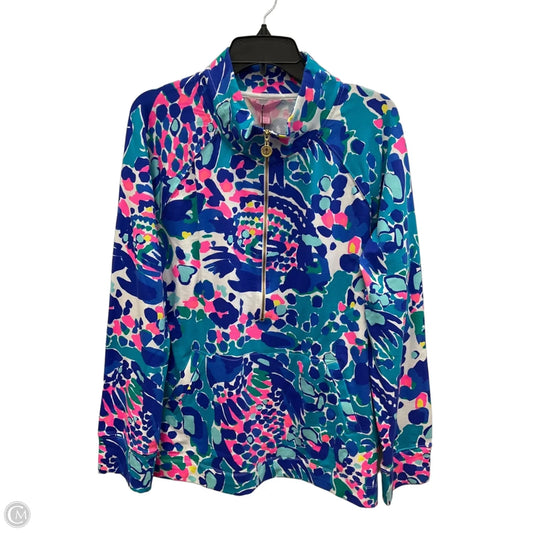Top Long Sleeve Designer By Lilly Pulitzer In Blue & Pink, Size: Xl