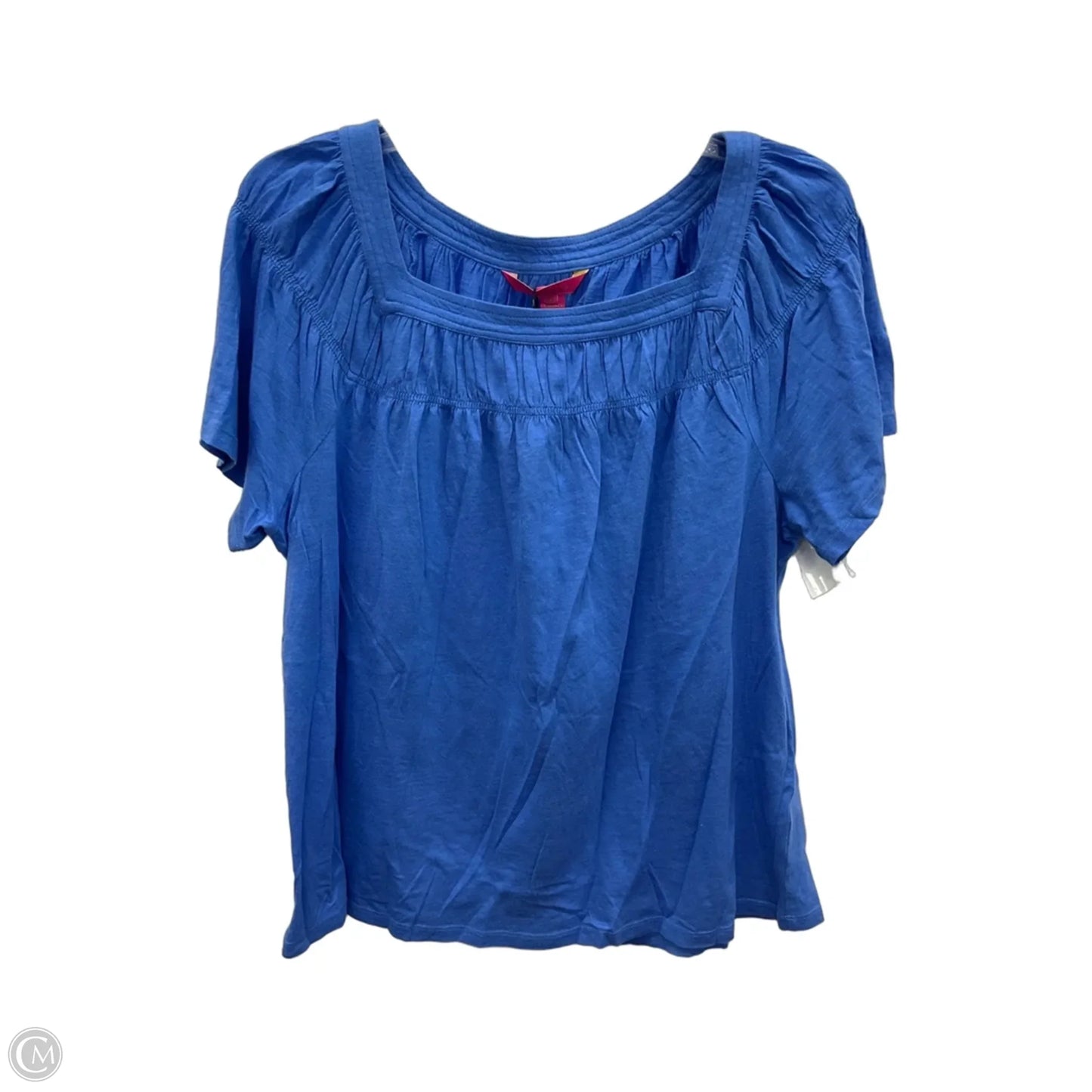 Top Short Sleeve Designer By Lilly Pulitzer In Blue, Size: Xl