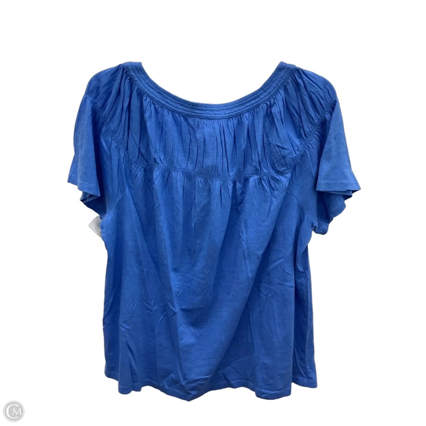 Top Short Sleeve Designer By Lilly Pulitzer In Blue, Size: Xl