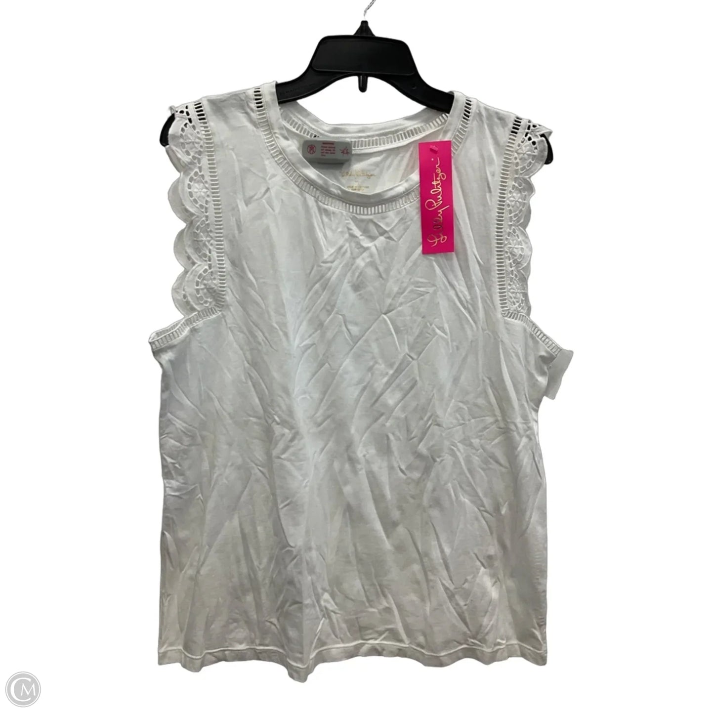 Top Sleeveless Designer By Lilly Pulitzer In White, Size: Xl
