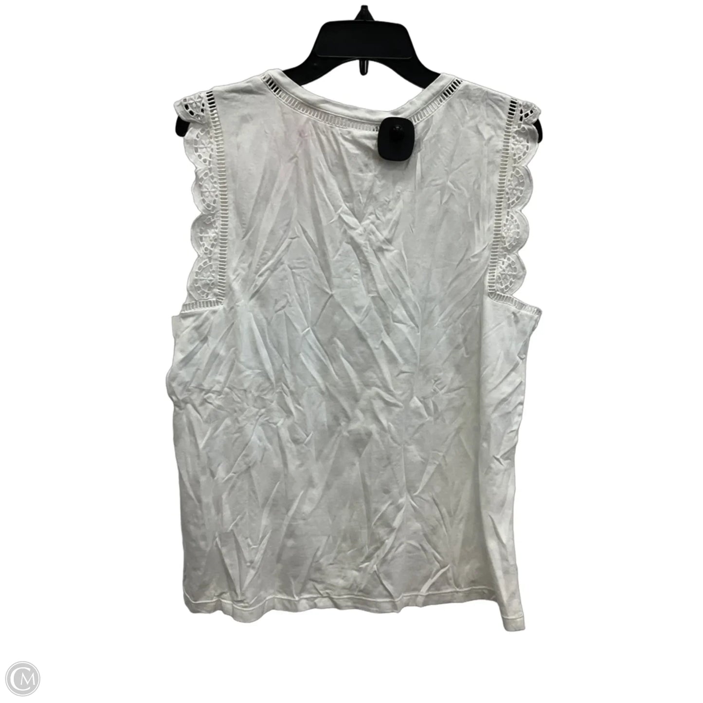 Top Sleeveless Designer By Lilly Pulitzer In White, Size: Xl