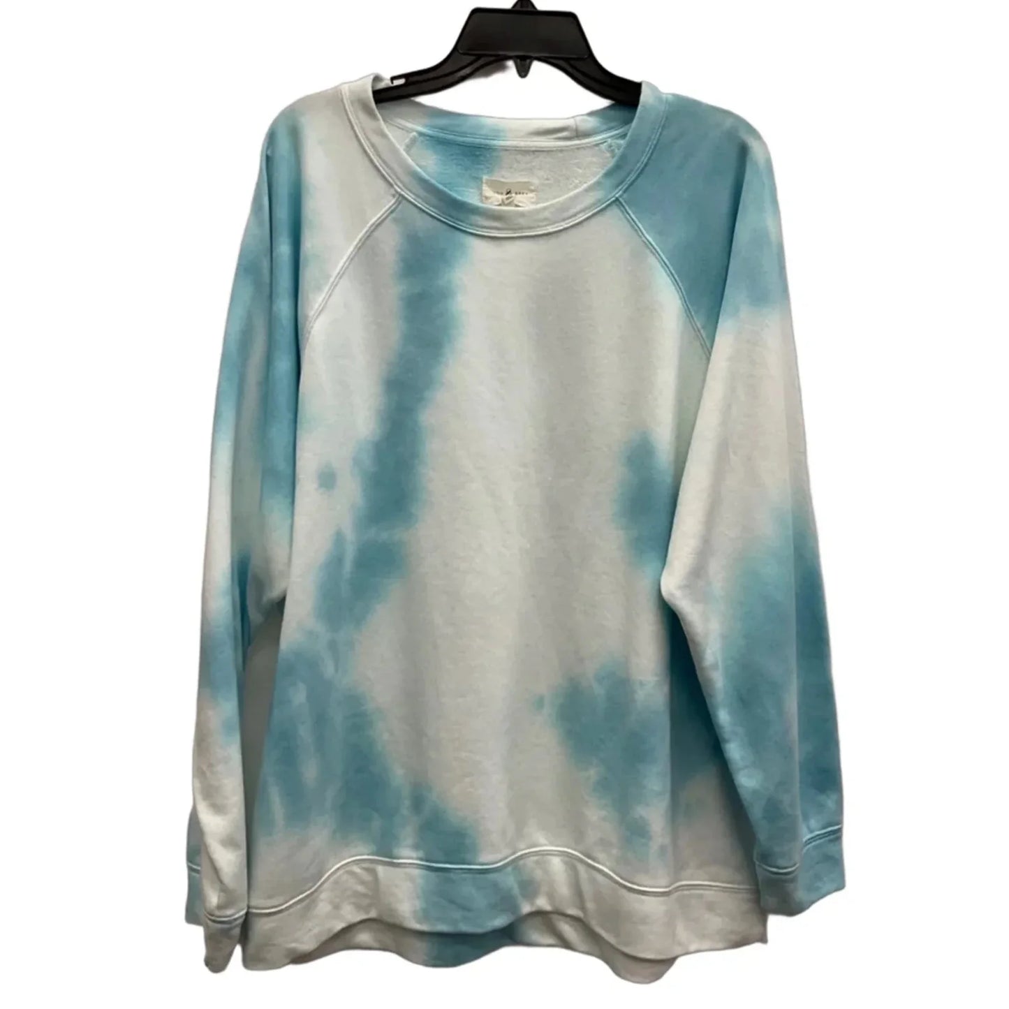 Top Long Sleeve By Lou And Grey In Blue & White, Size: L
