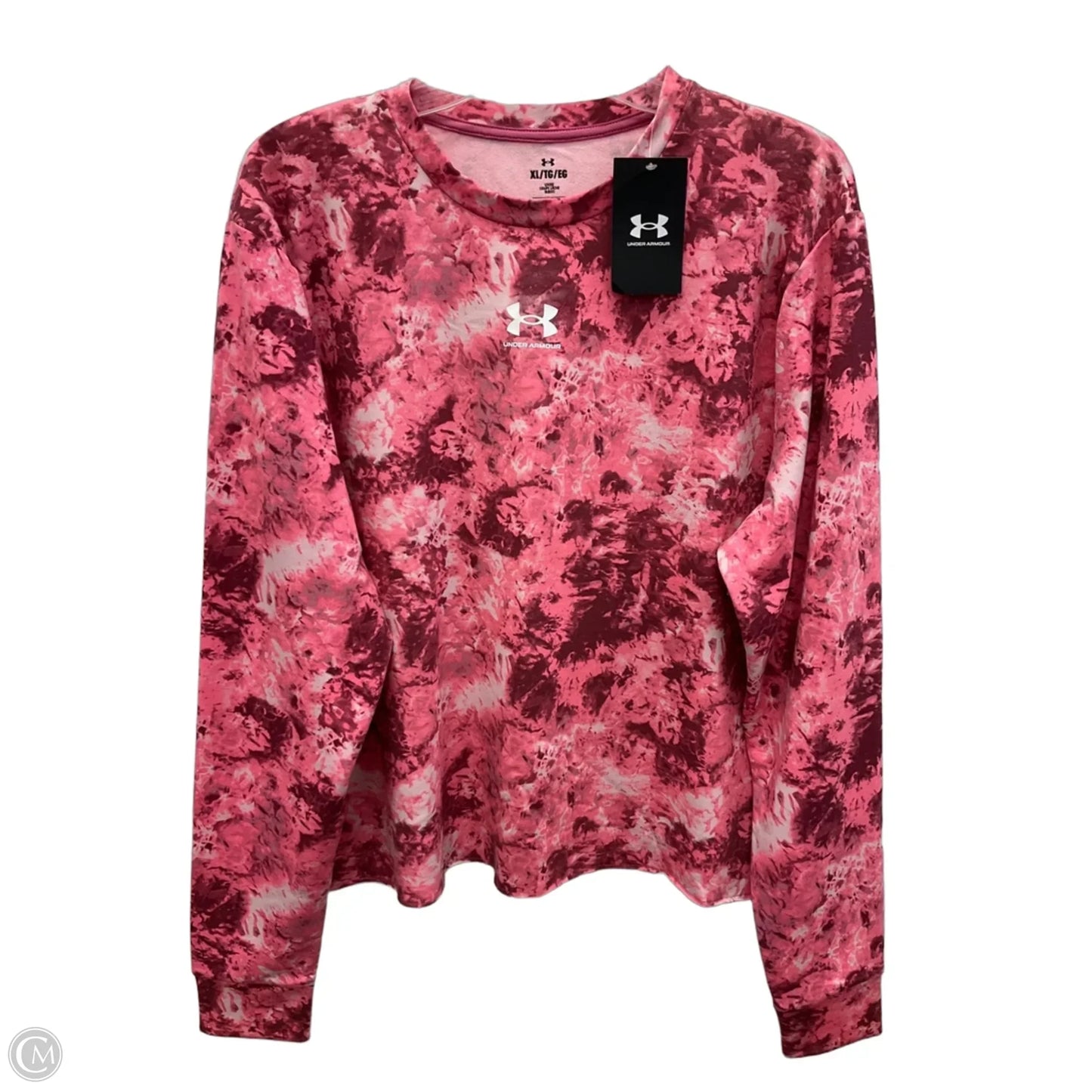 Athletic Top Long Sleeve Crewneck By Under Armour In Pink, Size: Xl