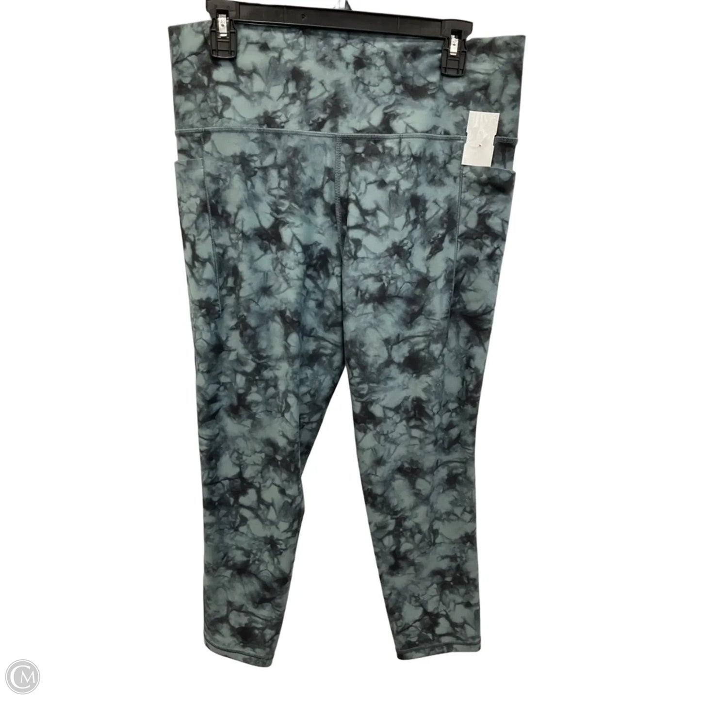 Athletic Capris By Athleta In Black & Blue, Size: Xl
