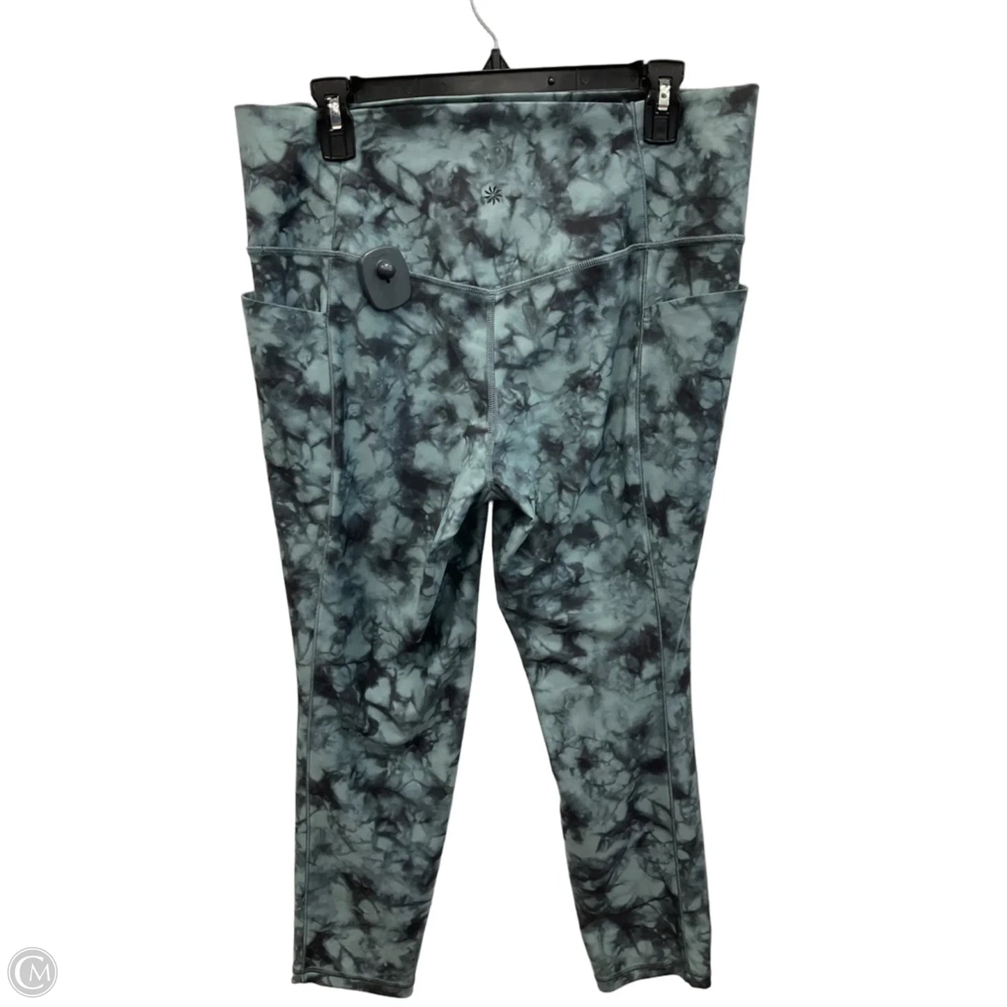 Athletic Capris By Athleta In Black & Blue, Size: Xl