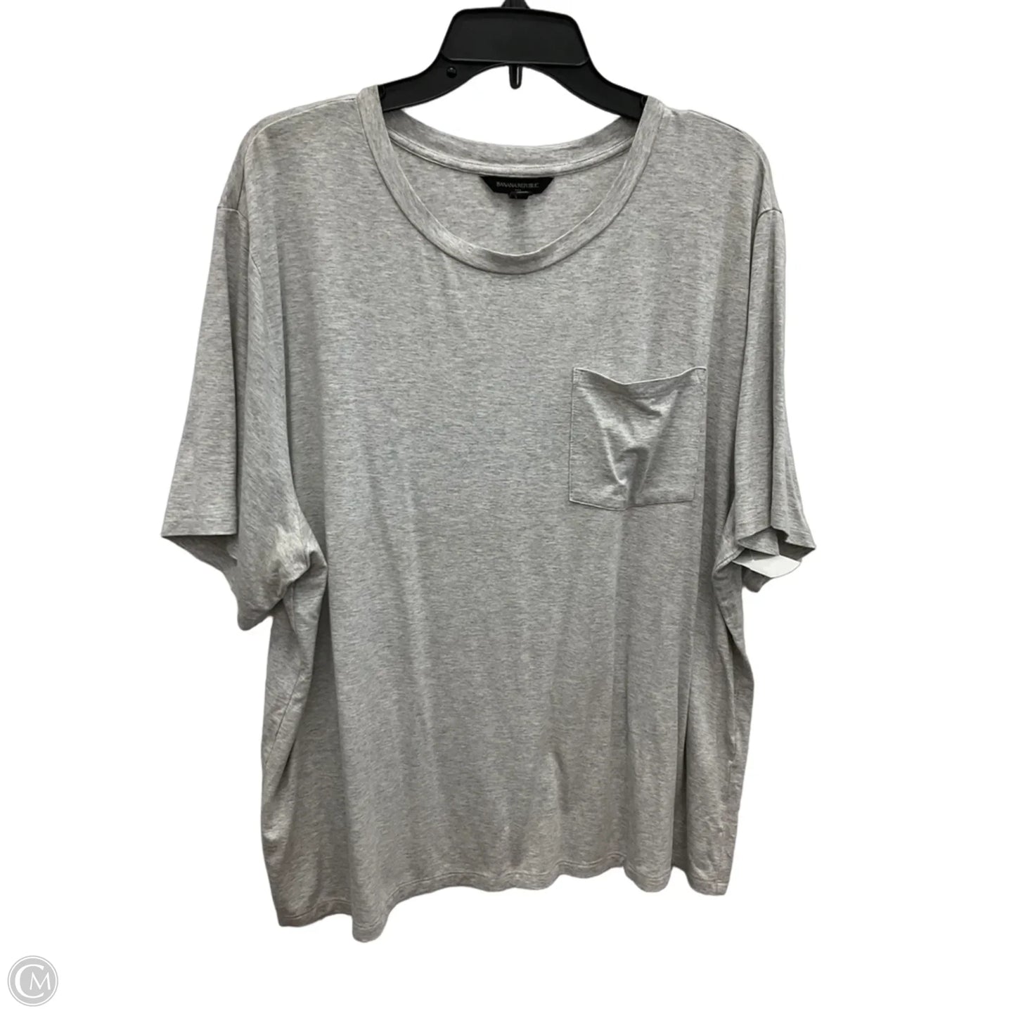 Top Short Sleeve Basic By Banana Republic In Grey, Size: Xl