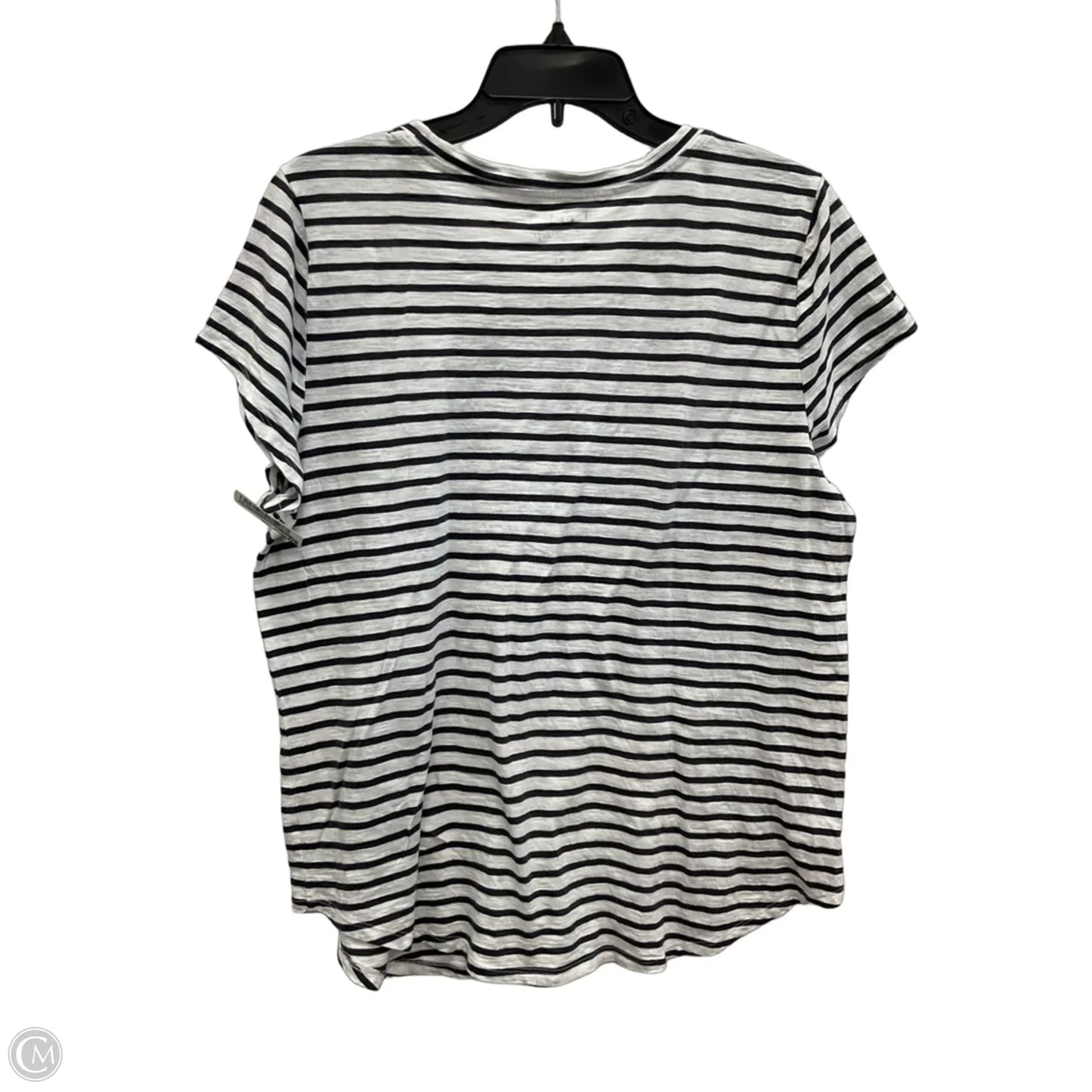 Top Short Sleeve By Loft In Black Denim, Size: Xl