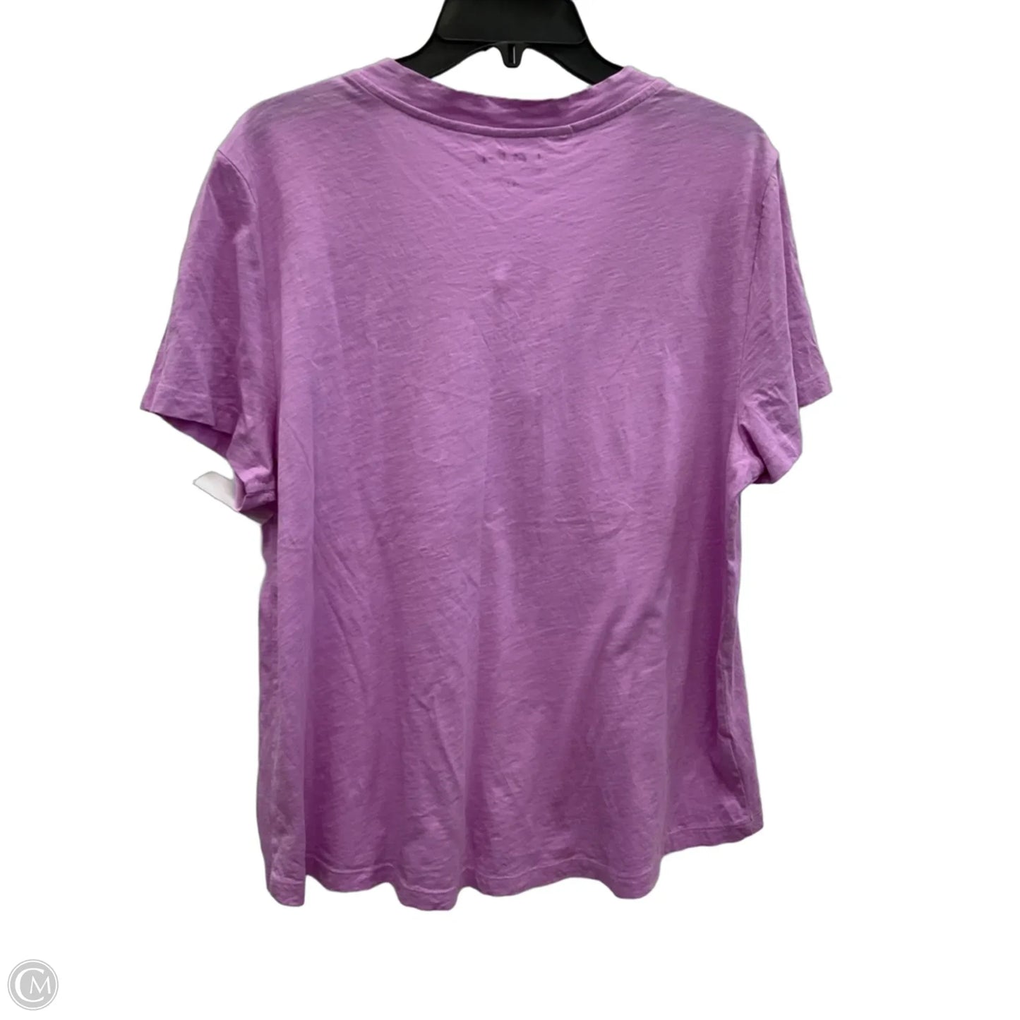 Top Short Sleeve Basic By Loft In Purple, Size: Xl