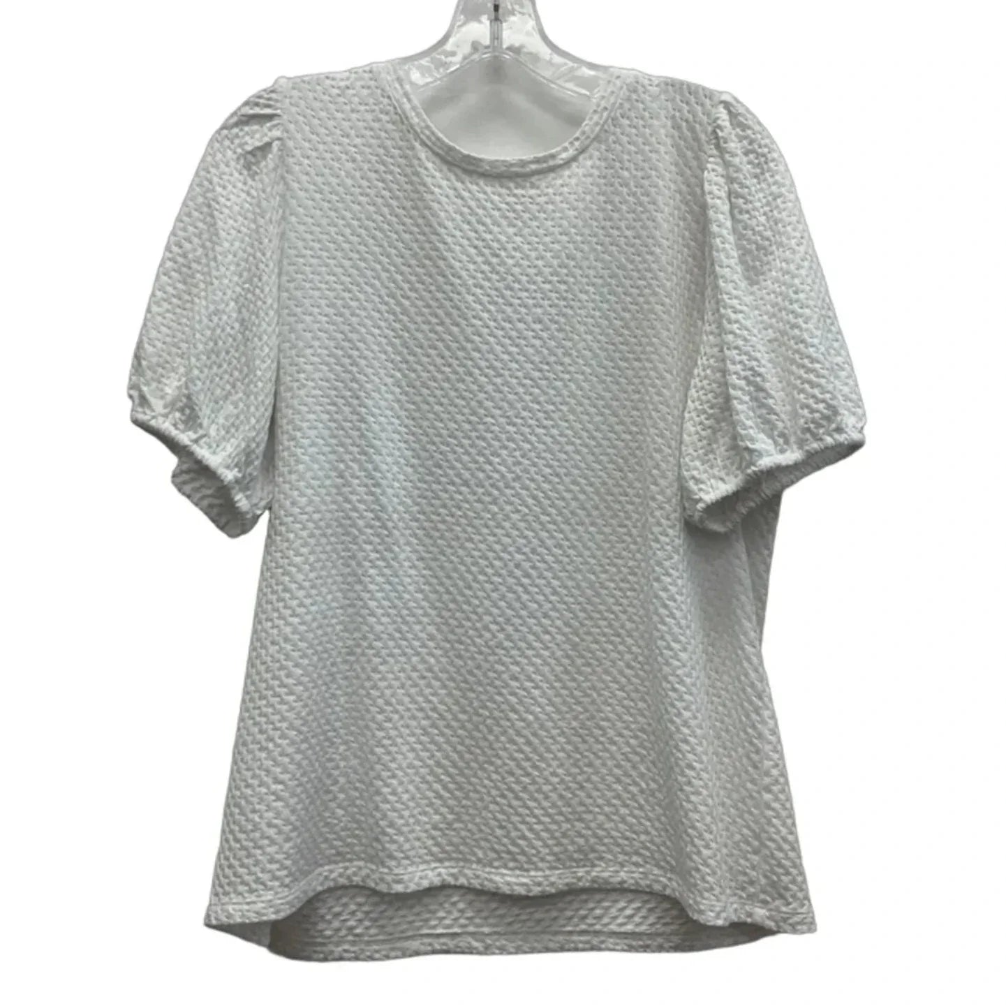 Top Short Sleeve By Loft In White, Size: Xl