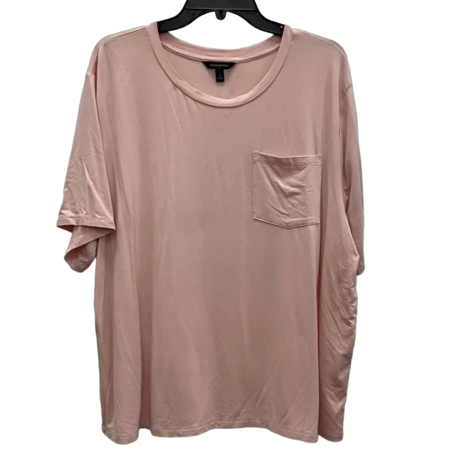 Top Short Sleeve Basic By Banana Republic In Pink, Size: Xl