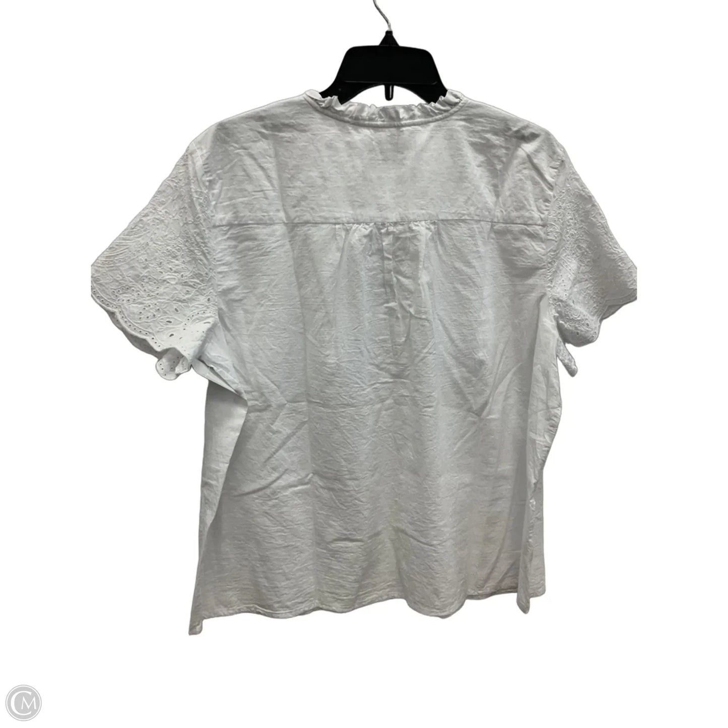 Top Short Sleeve By Loft In White, Size: Xl