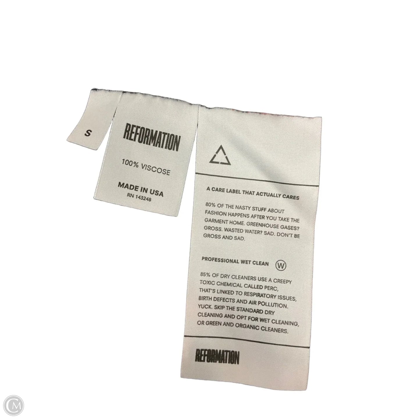 Dress Casual Short By Reformation In Black & Pink, Size: S