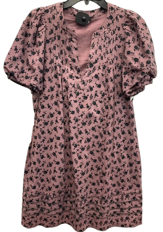 Dress Casual Midi By Madewell In Black & Purple, Size: S