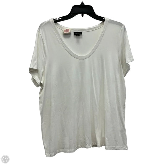 Top Short Sleeve Basic By J. Jill In White, Size: Lp
