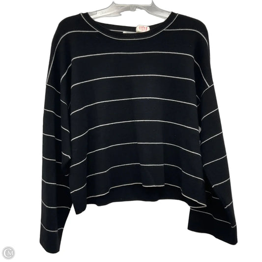 Top Long Sleeve By Max Studio In Black & White, Size: M