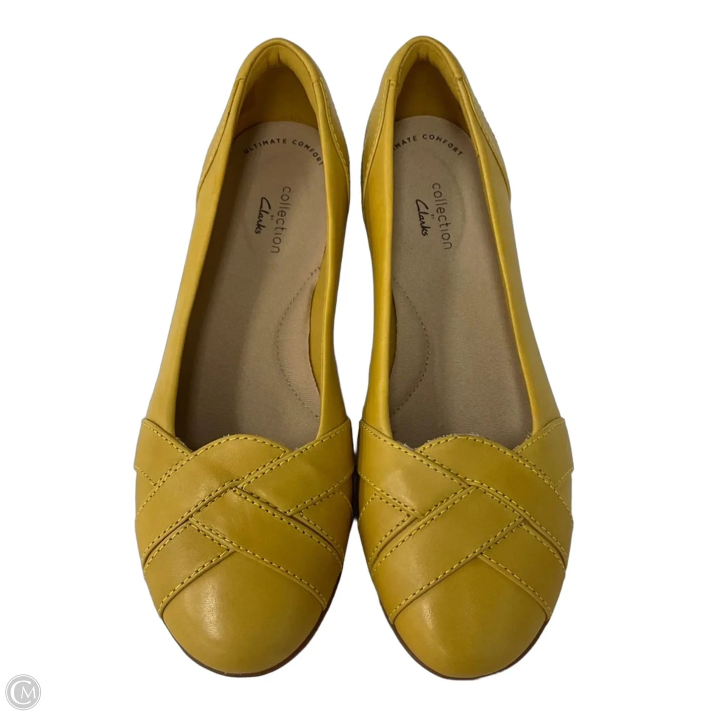 Shoes Flats By Clarks In Yellow, Size: 7