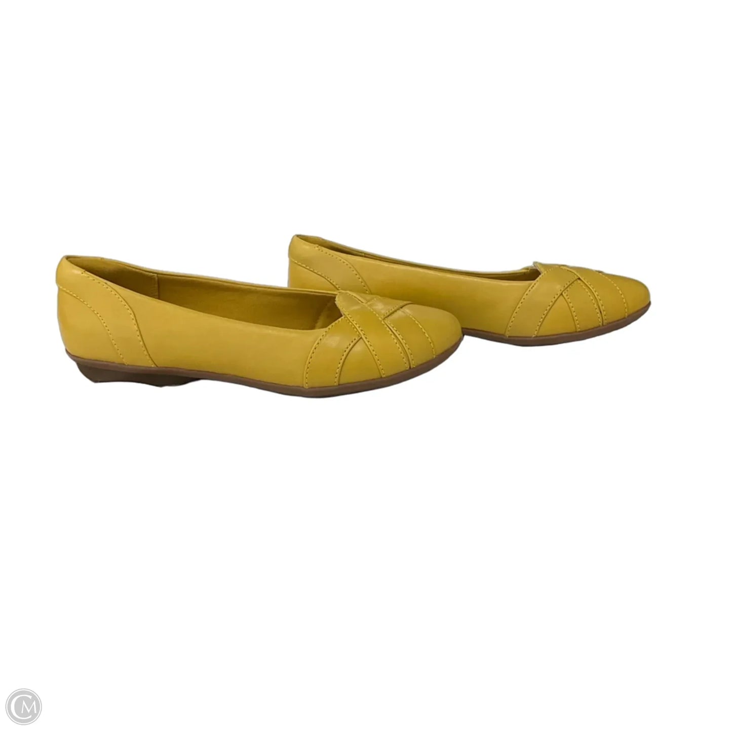 Shoes Flats By Clarks In Yellow, Size: 7