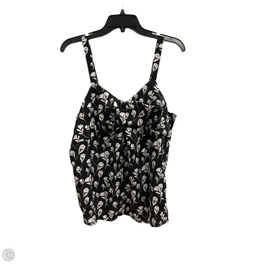Top Sleeveless By Simply Vera In Black & White, Size: L