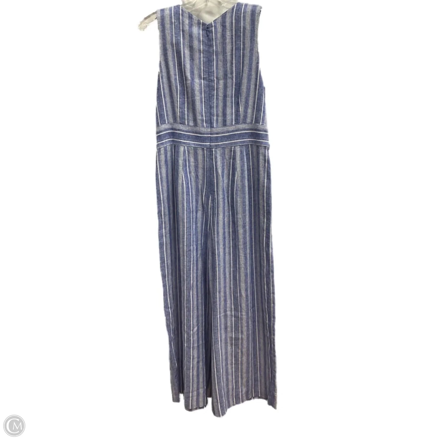 Jumpsuit By Calvin Klein In Blue & White, Size: 10
