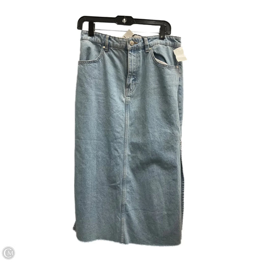 Skirt Maxi By Zara In Blue Denim, Size: L