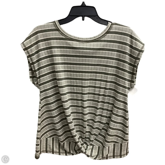 Top Sleeveless By Talbots In Green & White, Size: M