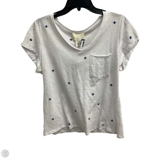 Top Short Sleeve By Cynthia Rowley In Blue & White, Size: M