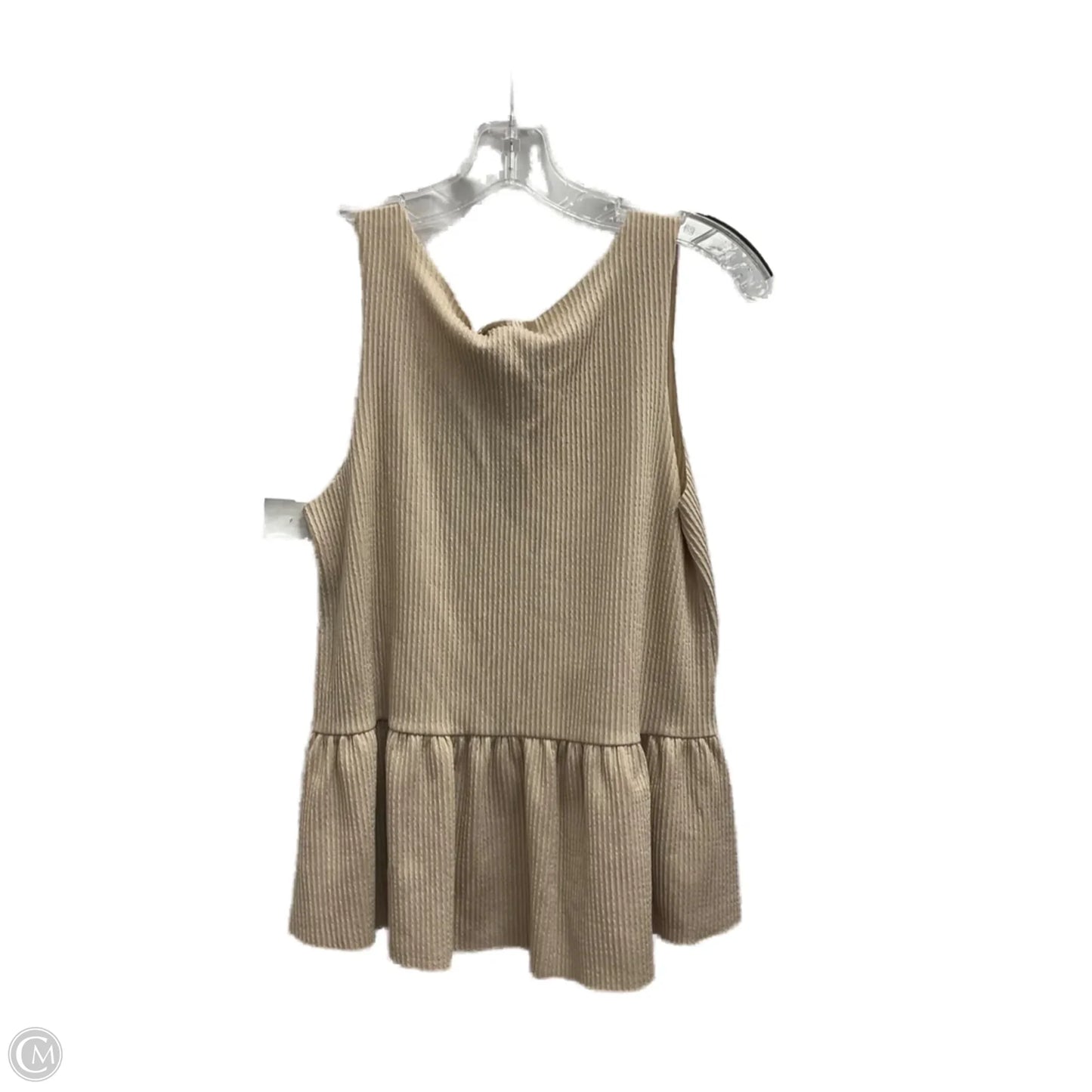 Top Sleeveless By Francesca's In Beige, Size: S