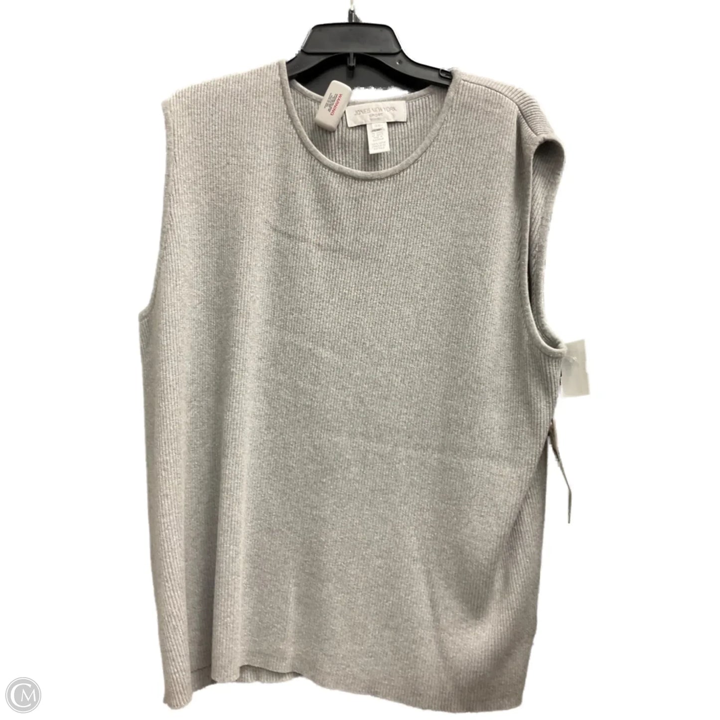 Vest Sweater By Jones New York In Grey, Size: 3x