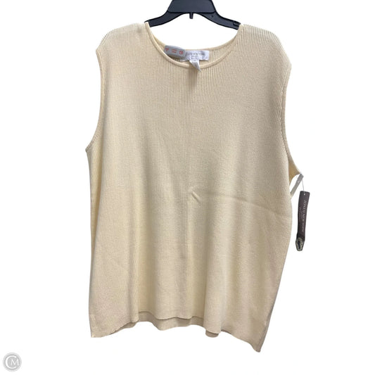 Vest Sweater By Jones New York In Yellow, Size: 3x