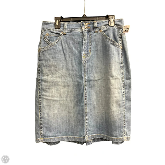Skirt Midi By Gloria Vanderbilt In Blue Denim, Size: 10