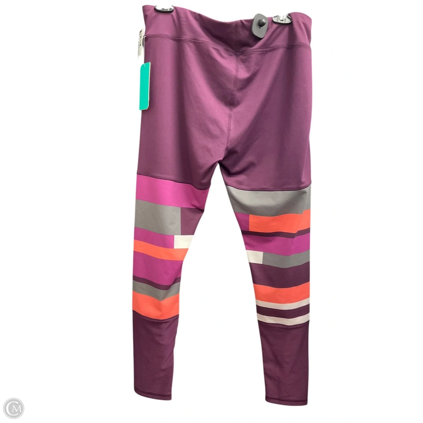 Athletic Leggings By Mta Sport In Orange & Purple, Size: Xl
