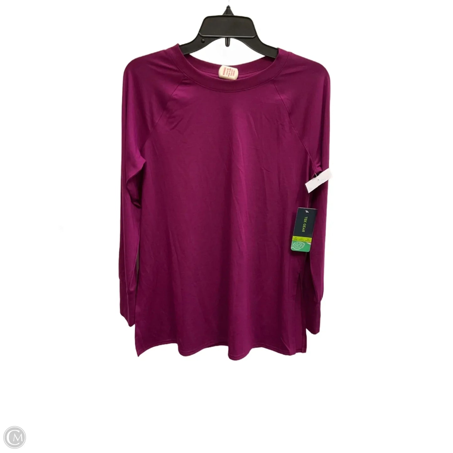 Athletic Top Long Sleeve Crewneck By Tek Gear In Purple, Size: S