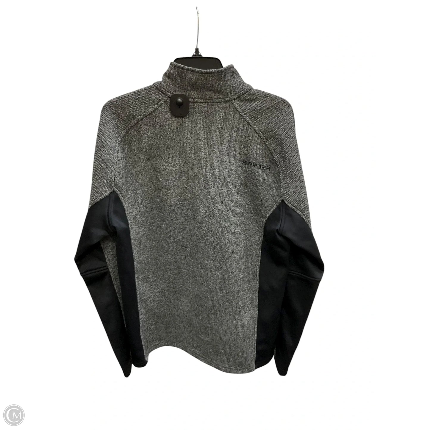 Athletic Fleece By Spyder In Black & Grey, Size: L