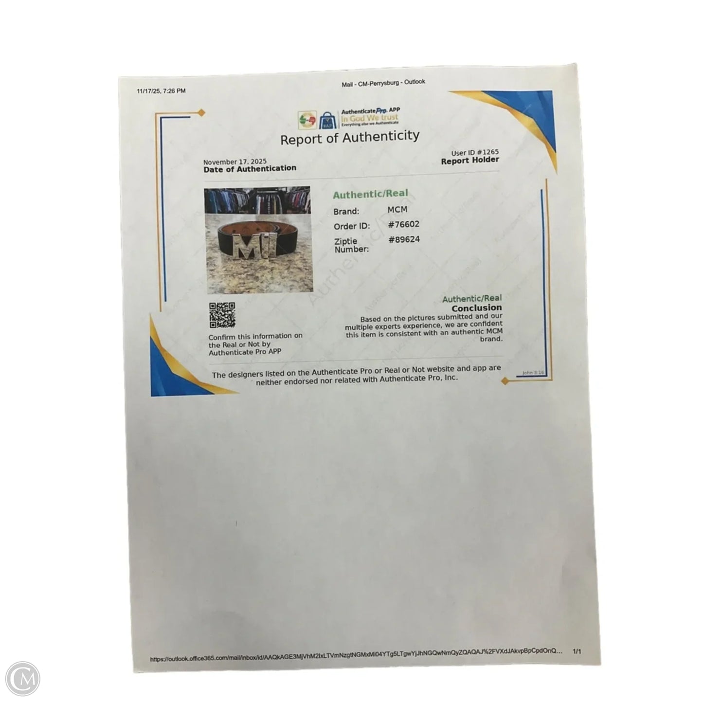 Belt Luxury Designer By Mcm