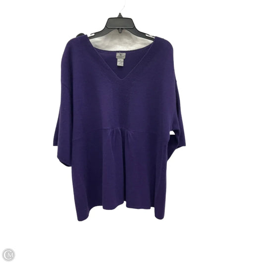 Sweater Cashmere By Worthington In Purple, Size: 2x