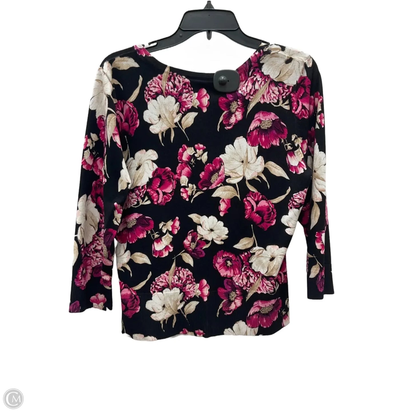 Cardigan By White House Black Market In Floral Print, Size: L
