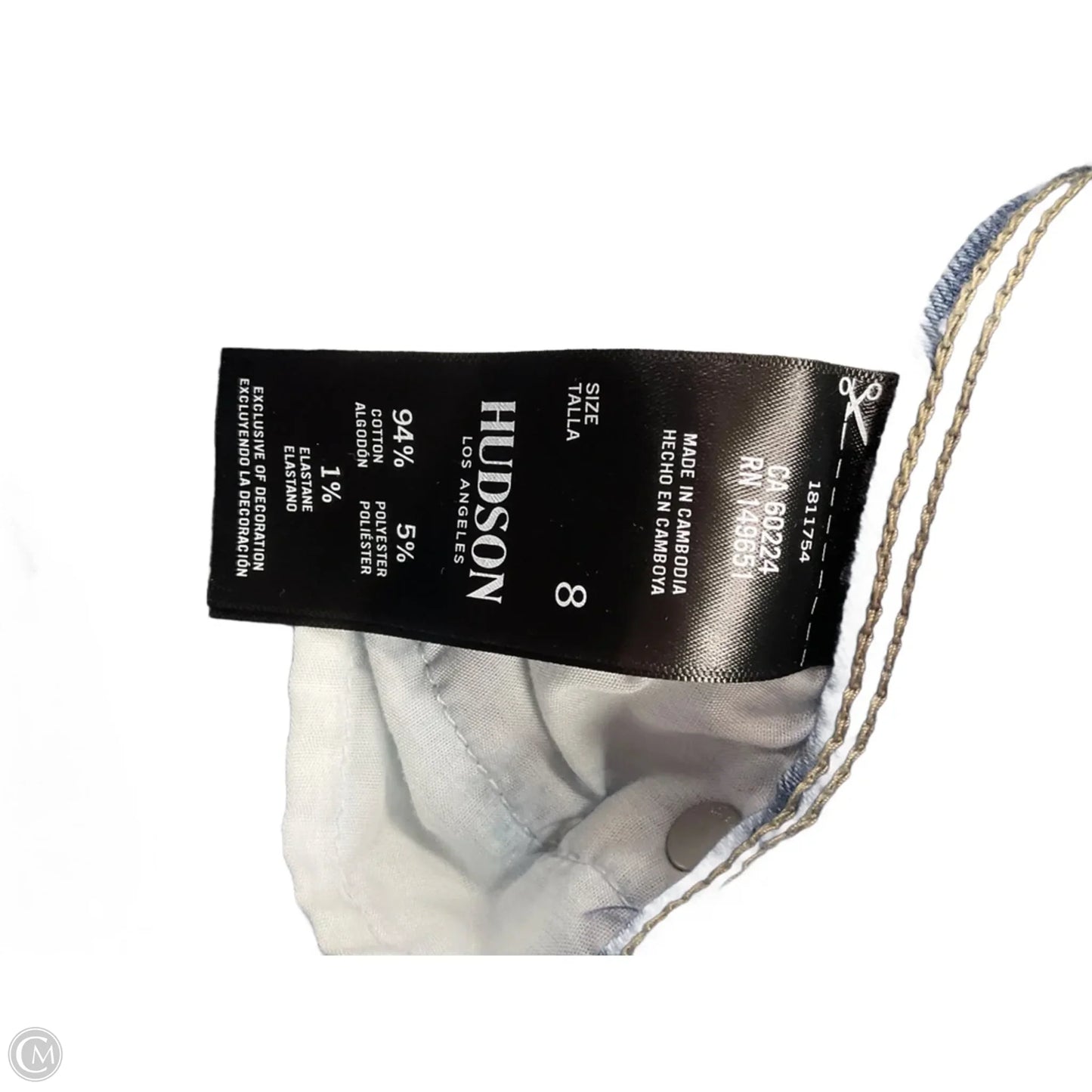 Jeans Boot Cut By Hudson In Blue Denim, Size: 8