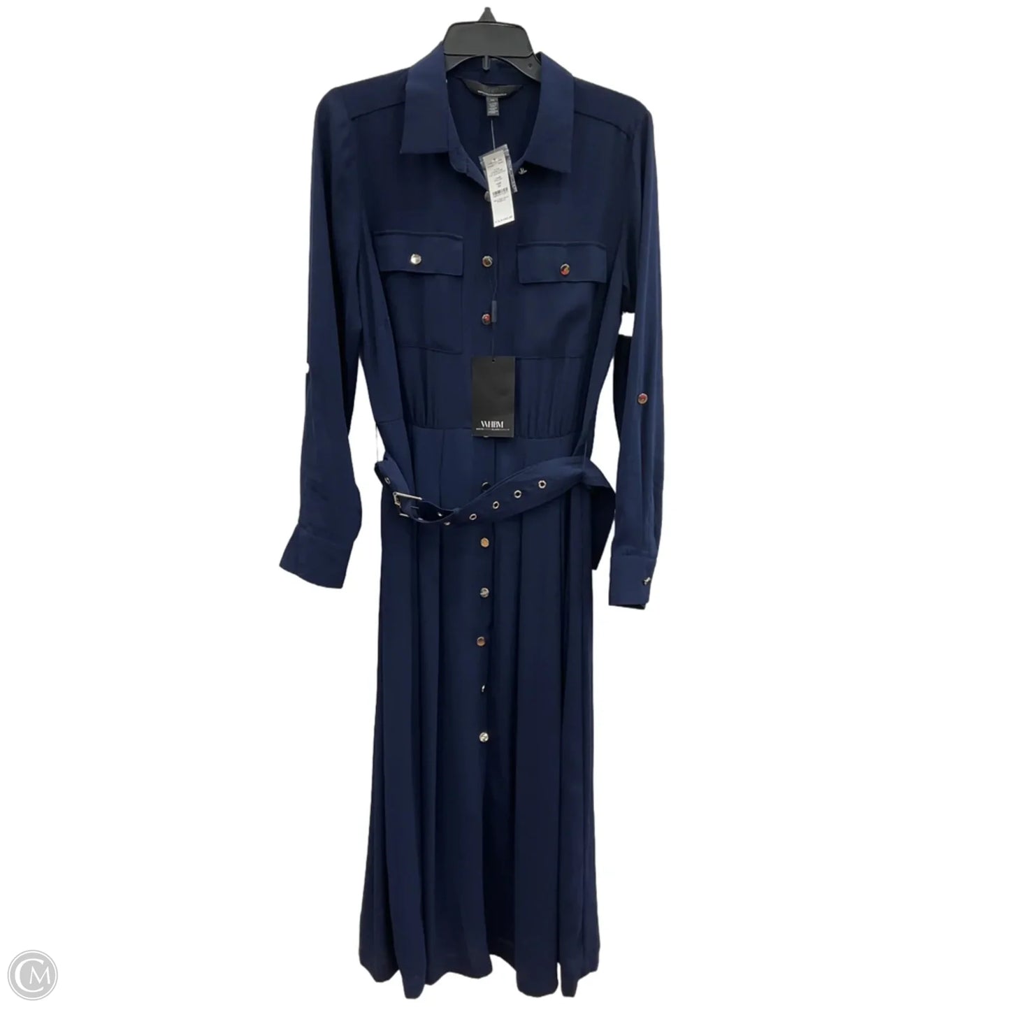 Dress Party Long By White House Black Market In Navy, Size: M