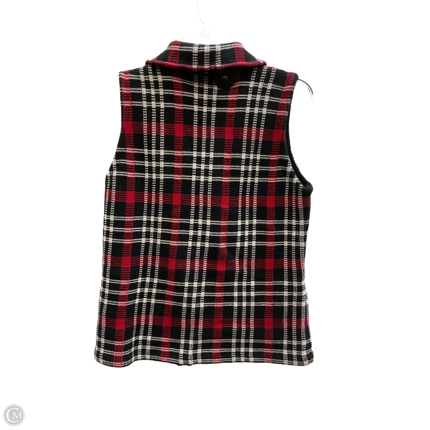 Vest Other By Chaps In Black & Red, Size: M