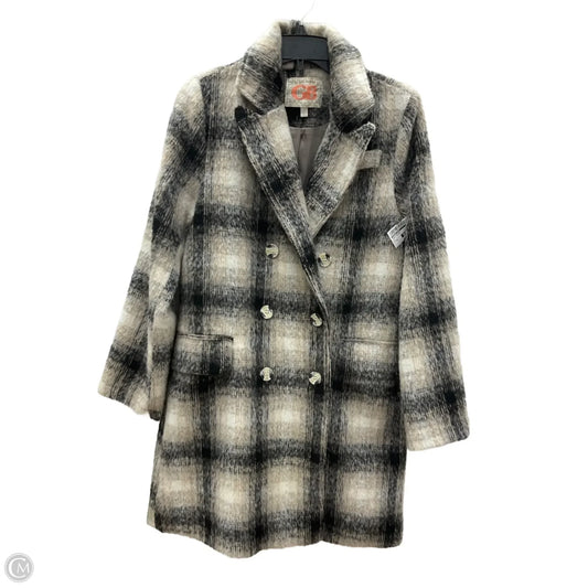 Coat Peacoat By Gianni Bini In Plaid Pattern, Size: M