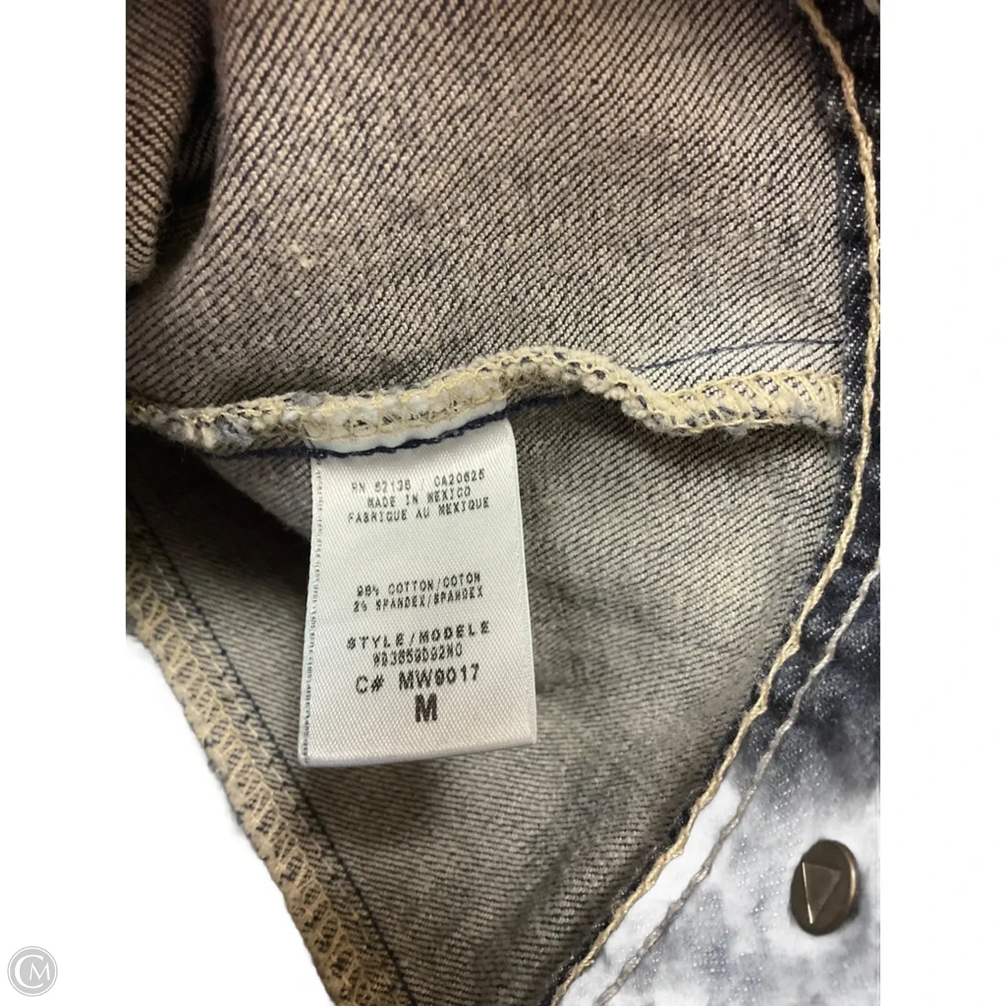 Jacket Denim By Guess In Blue Denim, Size: M