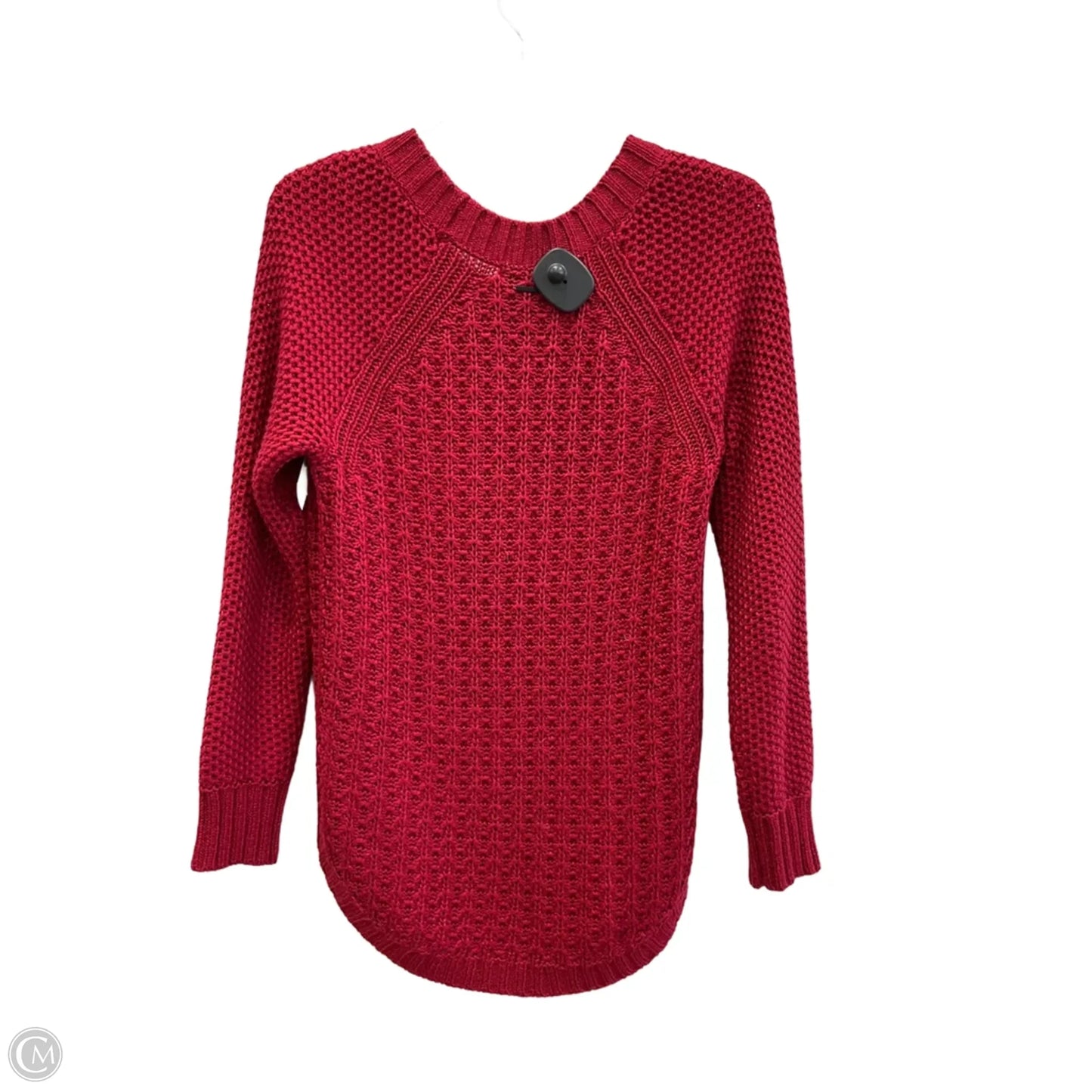 Top Long Sleeve By Calvin Klein In Red, Size: S
