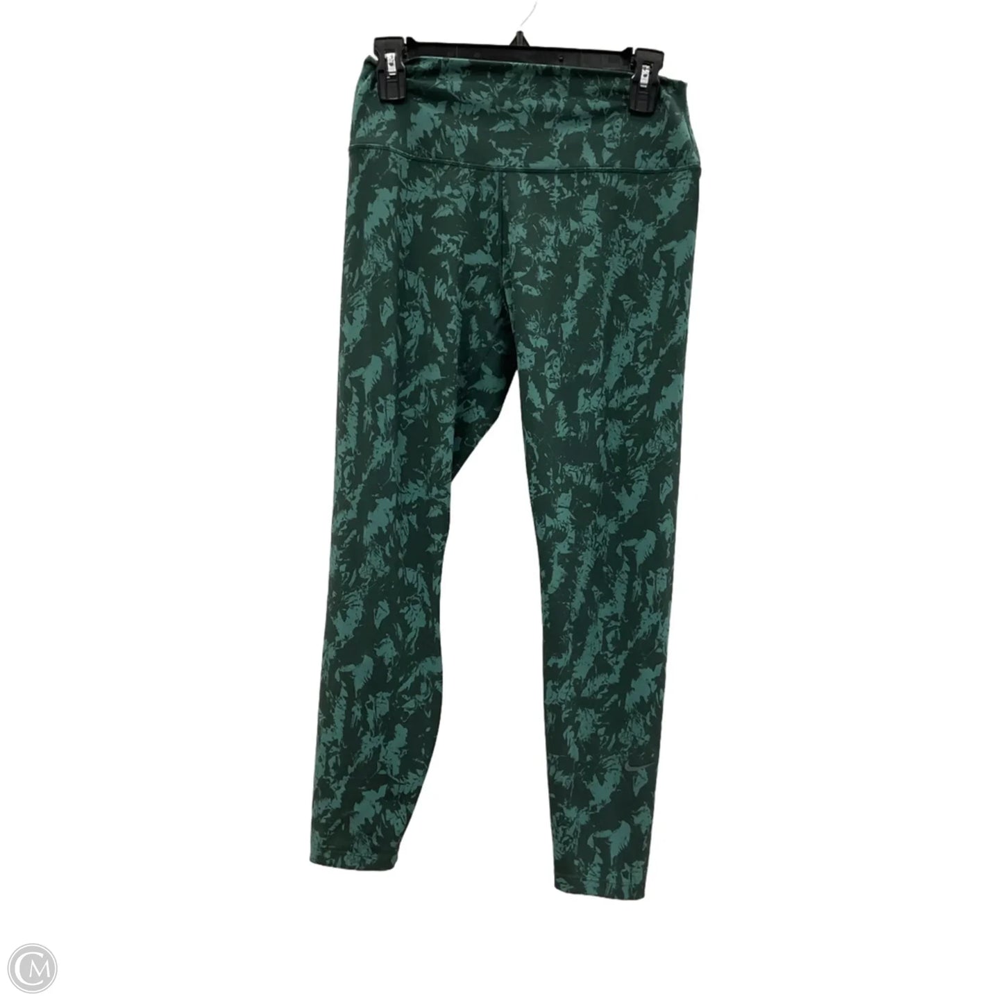Athletic Leggings By Nike Apparel In Green, Size: L