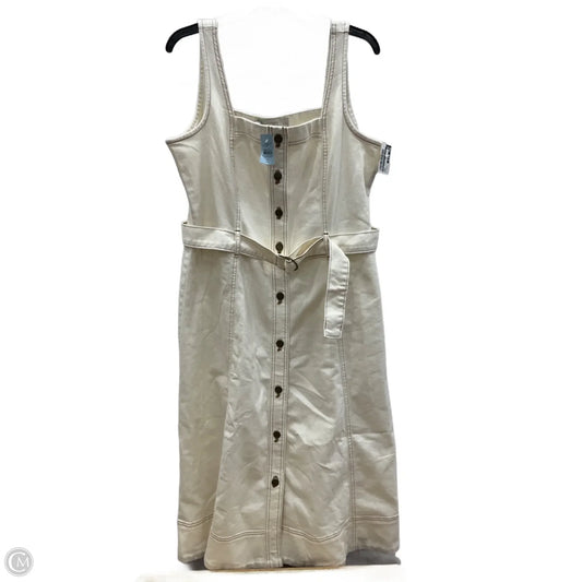 Dress Casual Midi By Loft In Cream, Size: Xlp