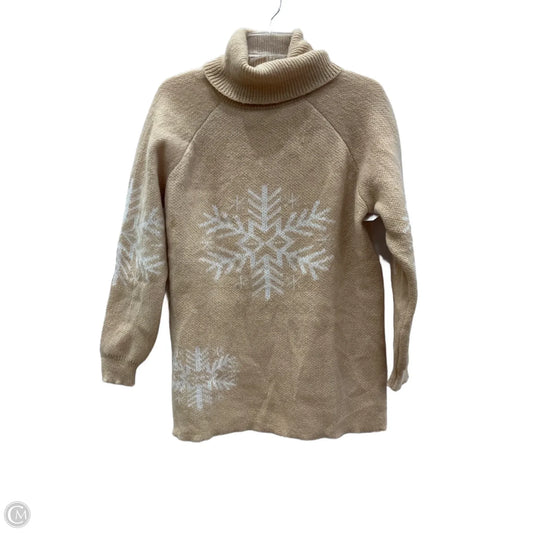 Sweater By Emery Rose In Brown & White, Size: M