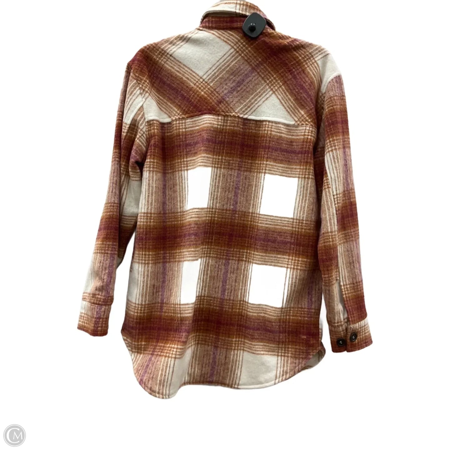 Jacket Shirt By Thread And Supply In Orange & Pink, Size: S