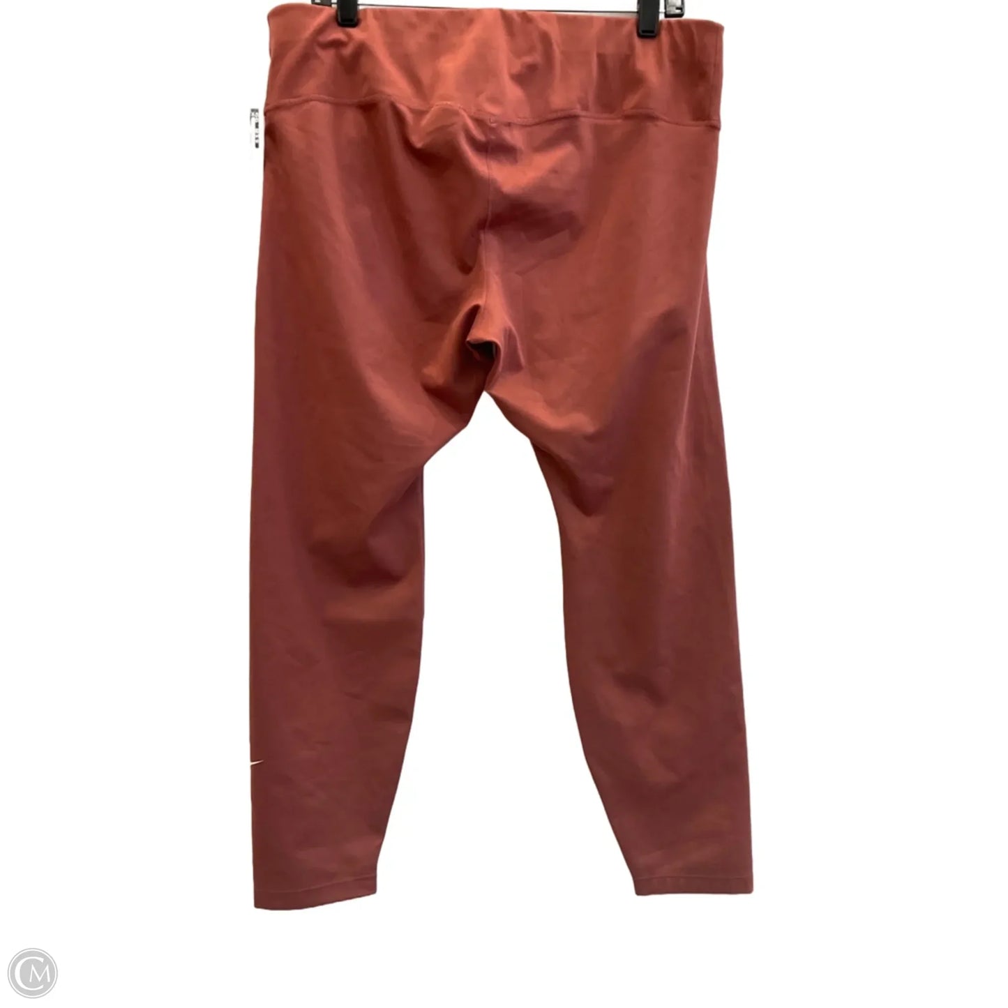 Athletic Leggings By Nike Apparel In Coral, Size: 1x