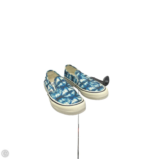 Shoes Flats By Vans In Blue & White, Size: 9
