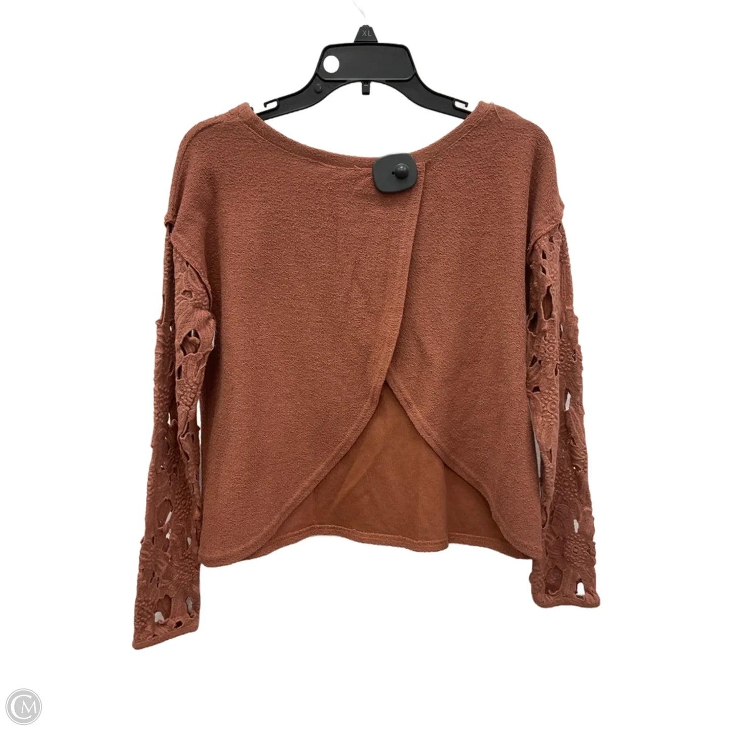 Top Long Sleeve By Gimmicks In Orange, Size: M