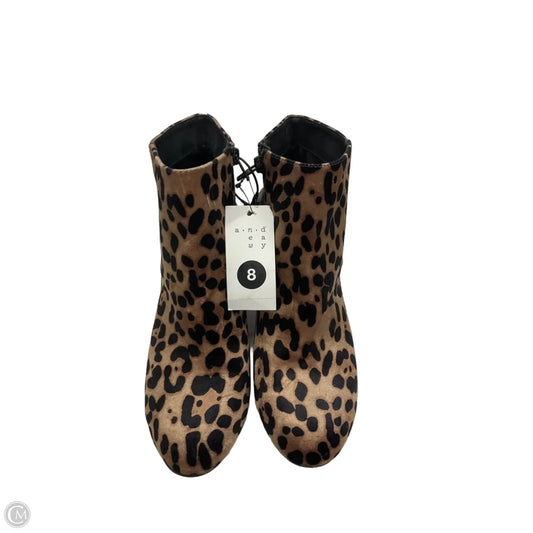 Boots Ankle Flats By A New Day In Animal Print, Size: 8